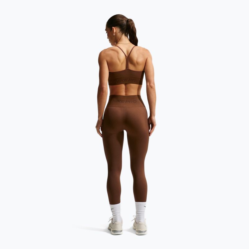 Women's sports bra Nike Pro Seamless Light Support Sports Bra cacao wow 3