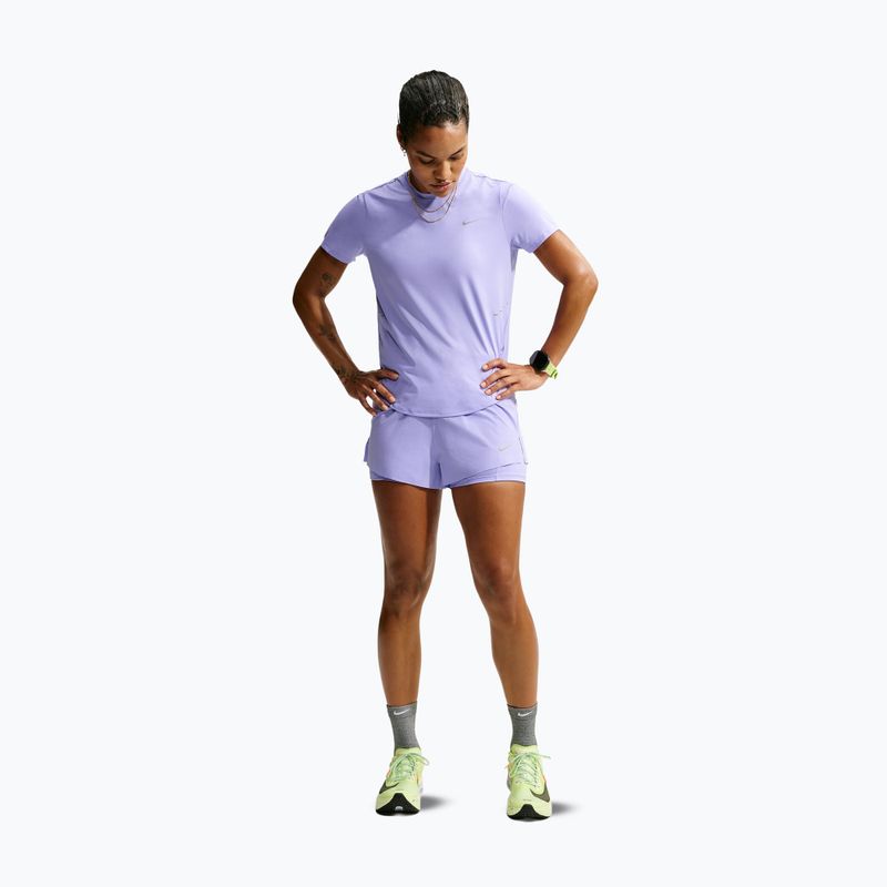 Women's running shorts Nike Swift Mid-Rise 2in1 purple pulse 2