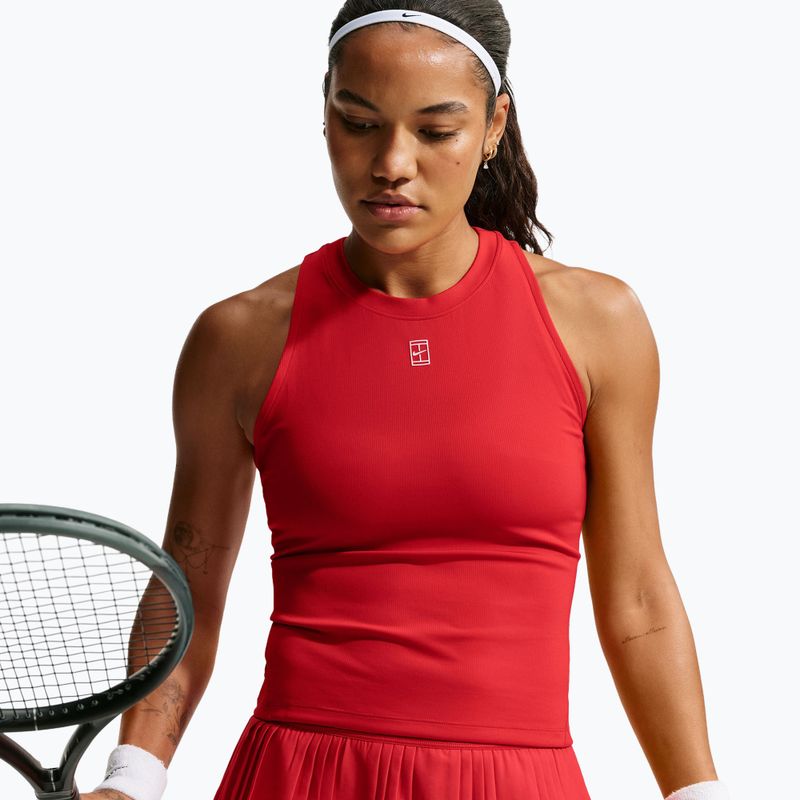 Kids tennis t-shirt Nike Court Advantage university red/white 4