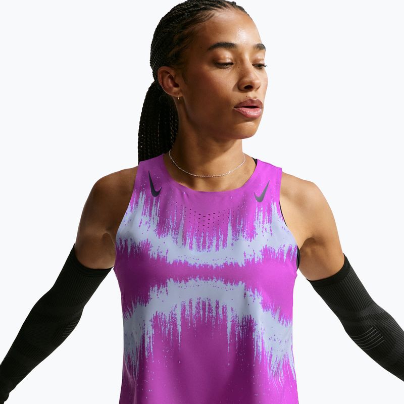 Women's running shirt Nike AeroSwift vivid purple/purple dynasty 4