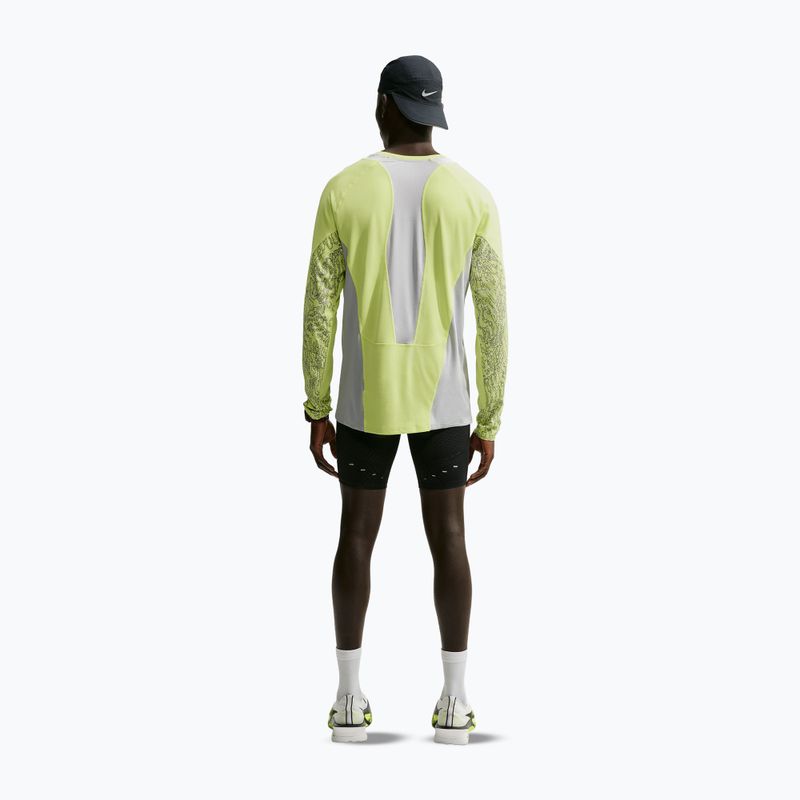 Men's running longsleeve Nike Stride light lemon twist/grey fog 3