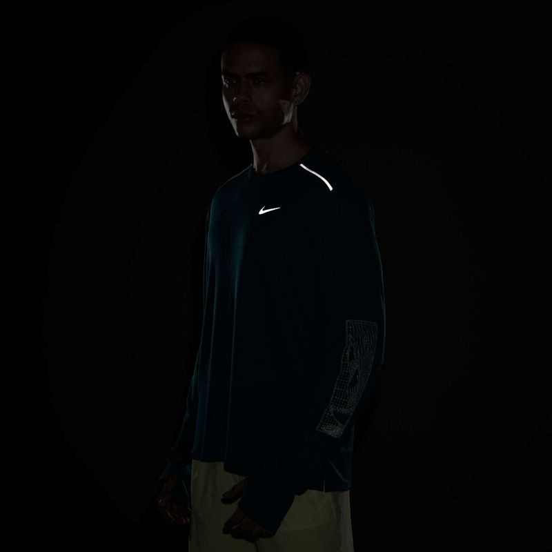 Men's running longsleeve Nike Miler bright spruce 4