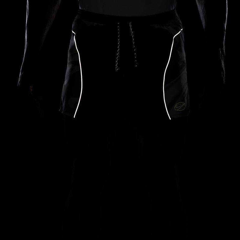 Men's running shorts Nike Dri-Fit 4" smoke grey/black/light lemon twist 7