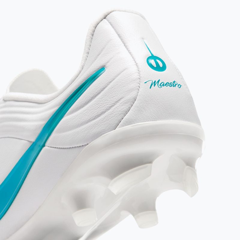 Children's football boots Nike Tiempo Maestro Academy Jr FG/MG white/white/dusty cactus 7