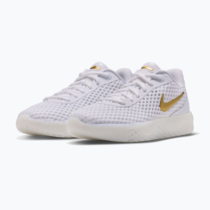 Men's basketball shoes Nike LeBron Witness X white/white/photon dust/metallic gold 2