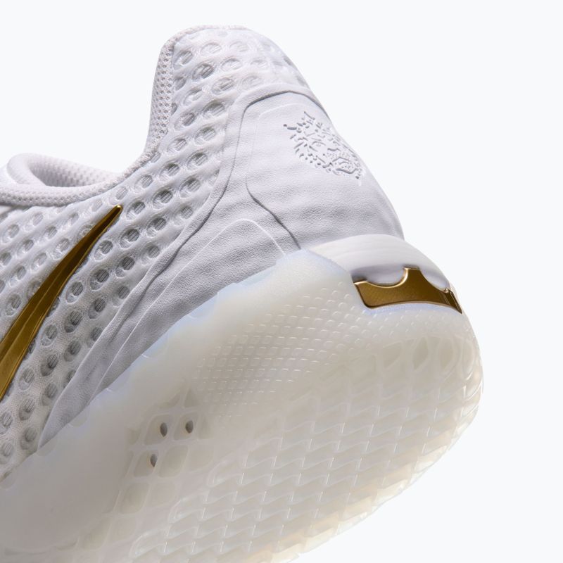 Men's basketball shoes Nike LeBron Witness X white/white/photon dust/metallic gold 5