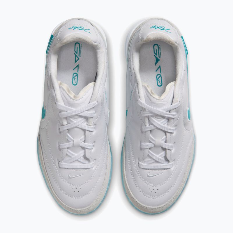 Children's football boots Nike Tiempo Streetgato Jr white/white/dusty cactus 3