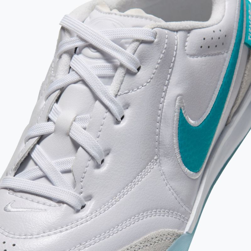 Children's football boots Nike Tiempo Streetgato Jr white/white/dusty cactus 5