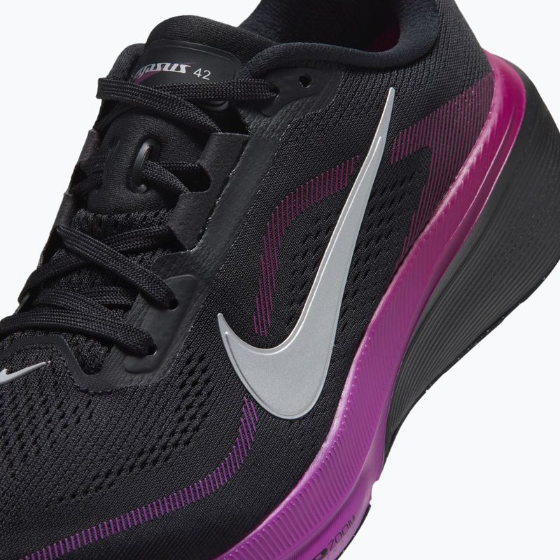 Women's running shoes Nike Pegasus 42 black/vivid purple/metallic silver 5