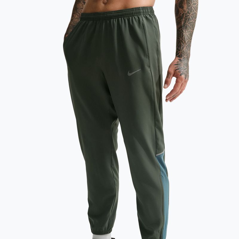 Men's running trousers Nike Miler Dri-Fit Woven camo green/mineral slate 4