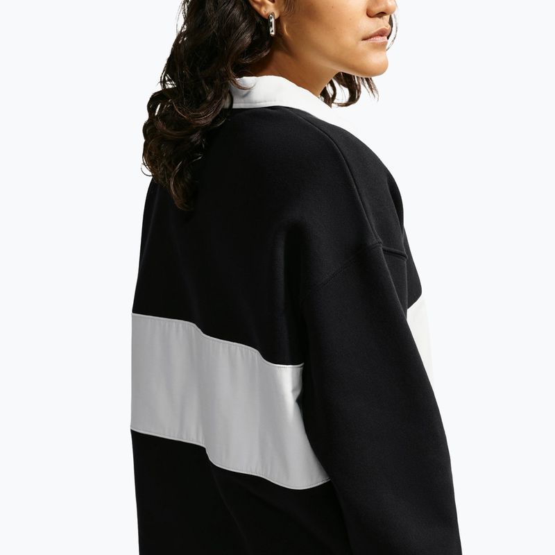 Women's sweatshirt Nike Studio Fleece Medium Weight total black/sail/sail 6
