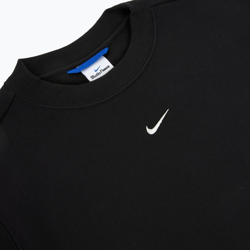 Women's sweatshirt Nike Studio Fleece total black/sail 6