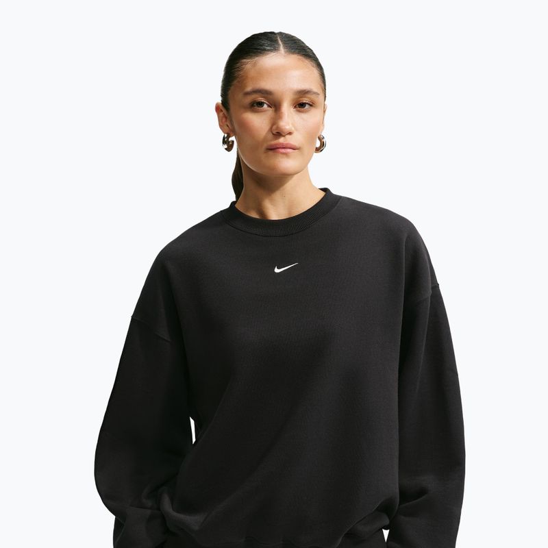 Women's sweatshirt Nike Studio Fleece Medium Weight total black/sail 4