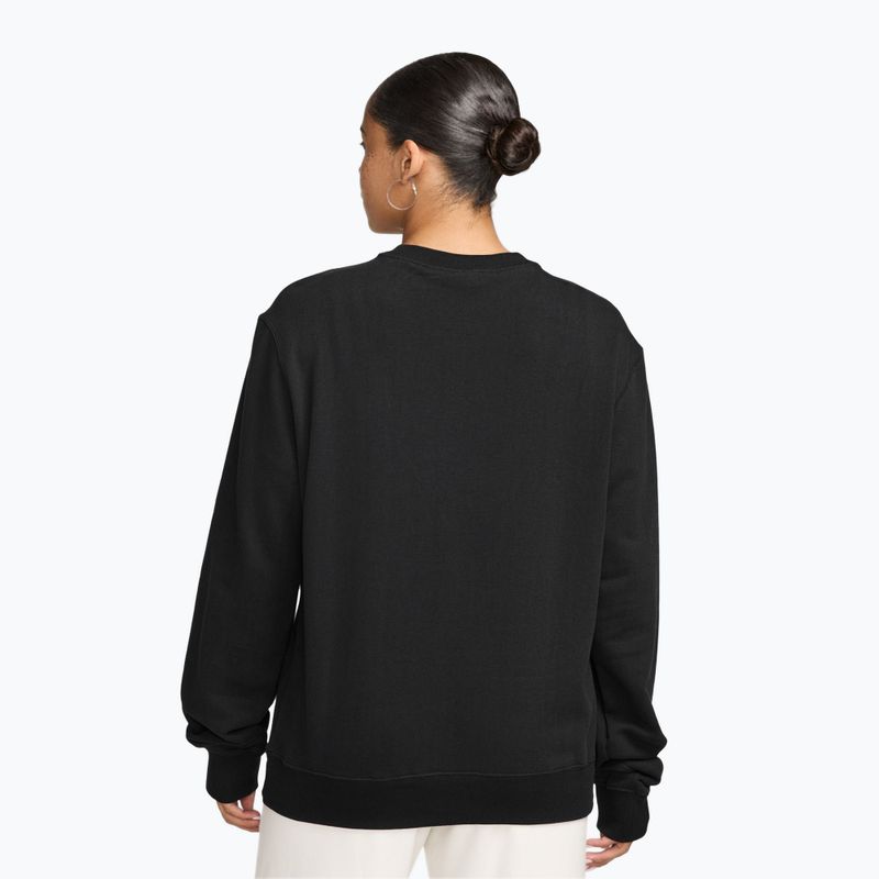 Women's sweatshirt Nike Studio Fleece Lightweight total black/sail 2