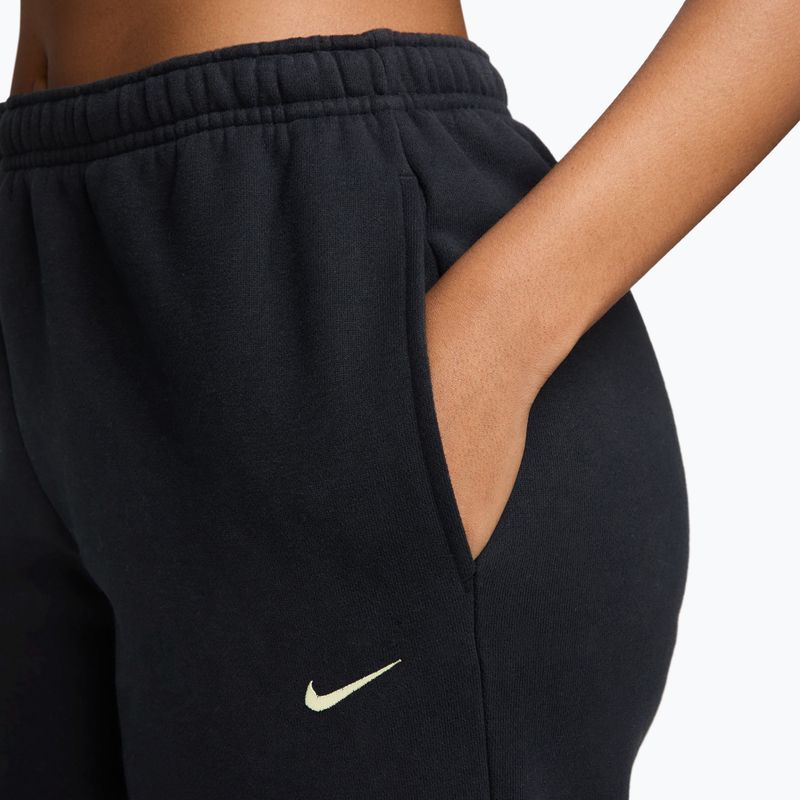 Women's trousers Nike Studio Fleece total black/sail 3