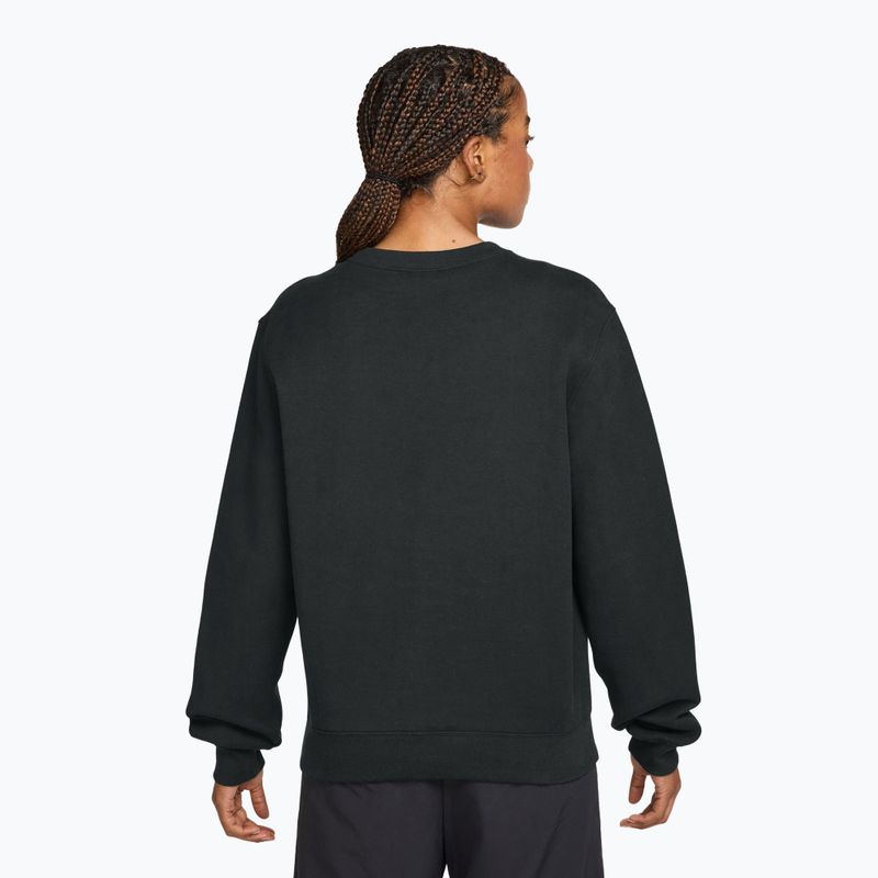 Women's sweatshirt Nike Studio Fleece total black/sail 2