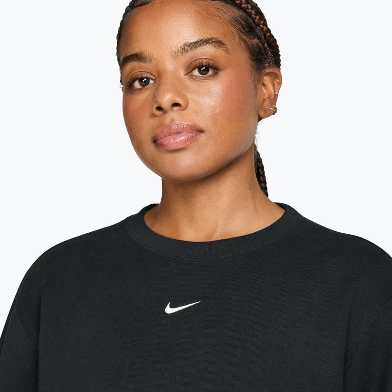 Women's sweatshirt Nike Studio Fleece total black/sail 3