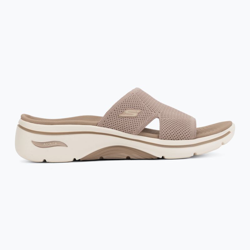 Women's slides SKECHERS Go Walk Arch Fit 2.0 Dakota brown 2