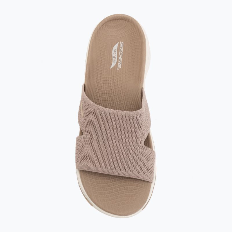 Women's slides SKECHERS Go Walk Arch Fit 2.0 Dakota brown 5