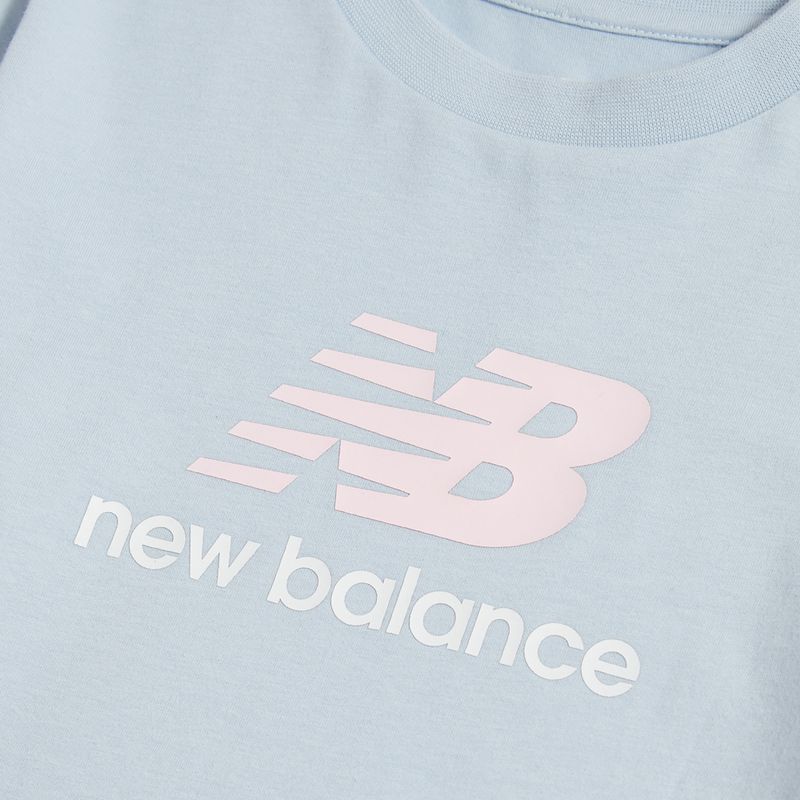 Children's T-shirt New Balance Jersey Stacked Logo Tee oxford blue 3