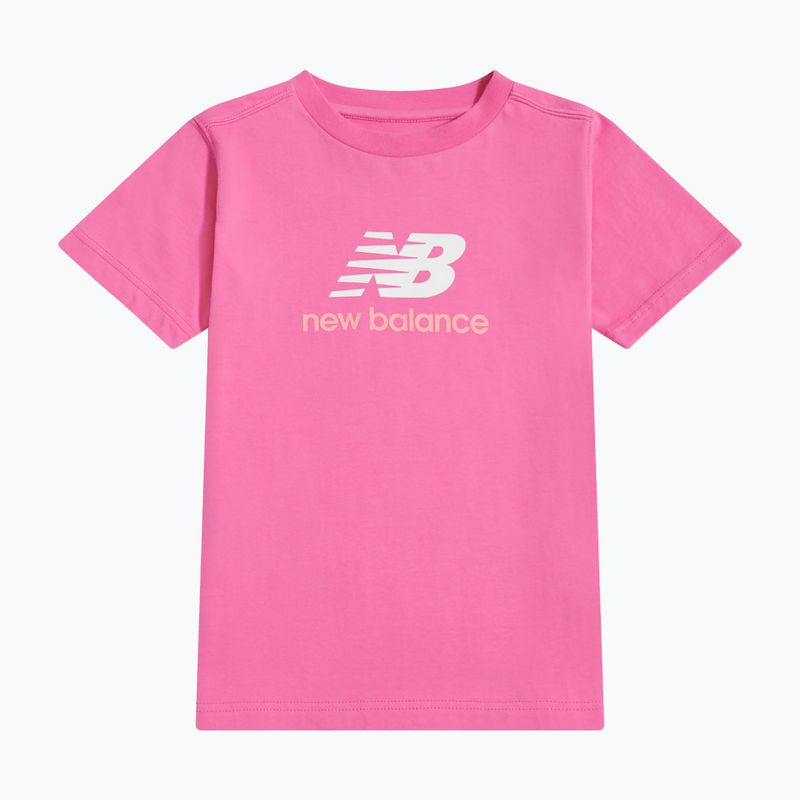 Children's T-shirt New Balance Jersey Stacked Logo Tee pink satin 6