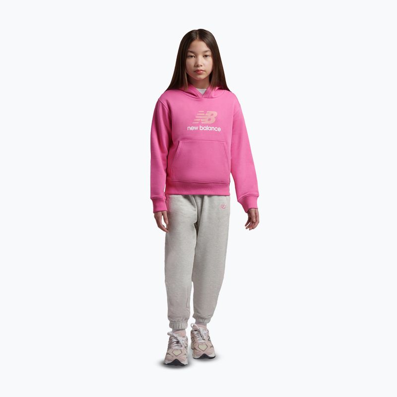 Children's sweatshirt New Balance FT Stacked Logo Hoodie pink satin 2