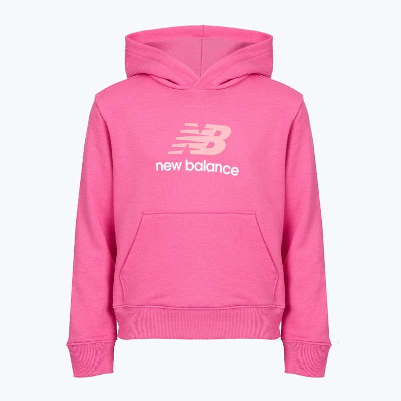 Children's sweatshirt New Balance FT Stacked Logo Hoodie pink satin 7