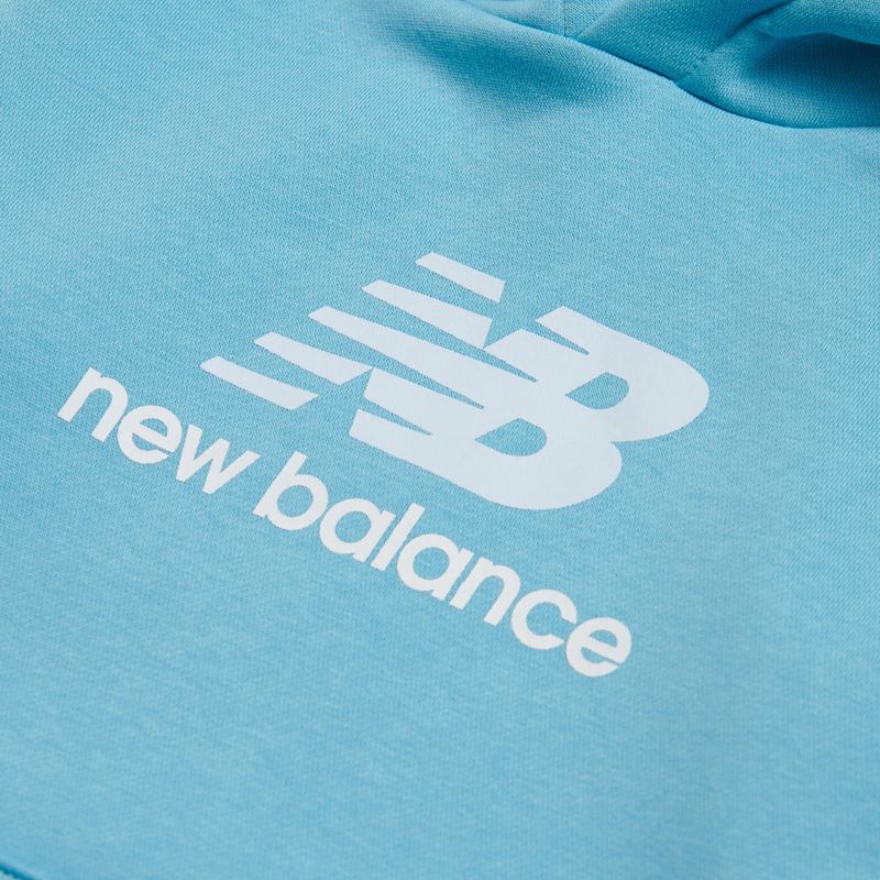 Children's sweatshirt New Balance BB Stacked Logo Hoodie taffy blue 3