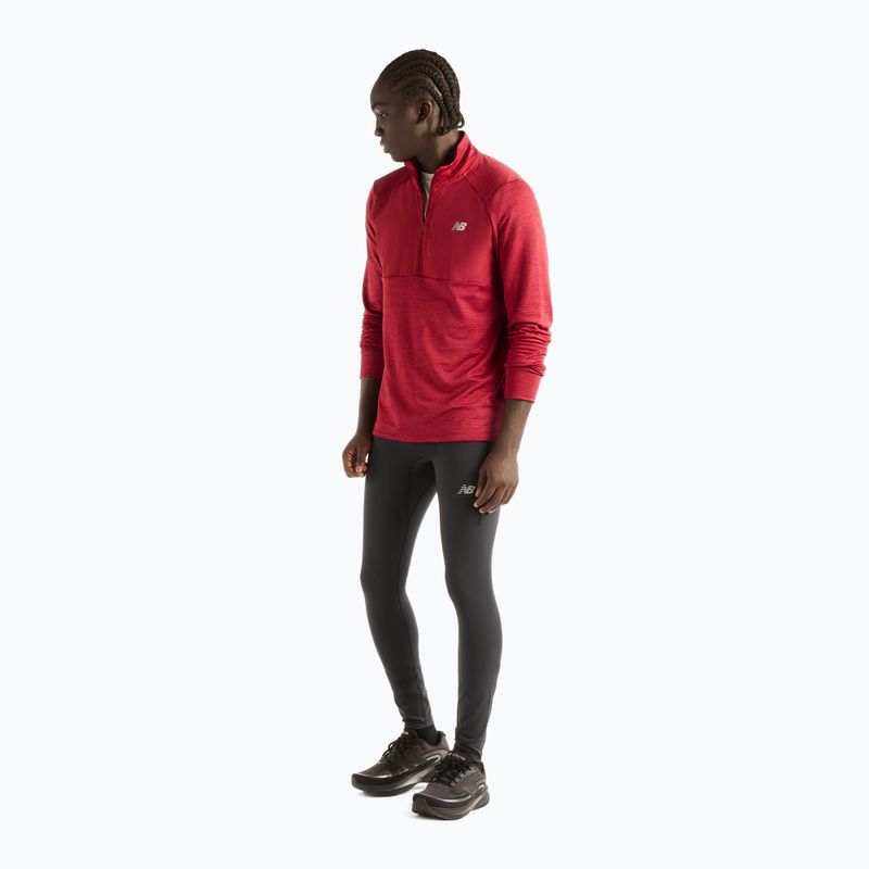 Men's running longsleeve New Balance Athletics Heat Grid 1/2 Zip podium red 2
