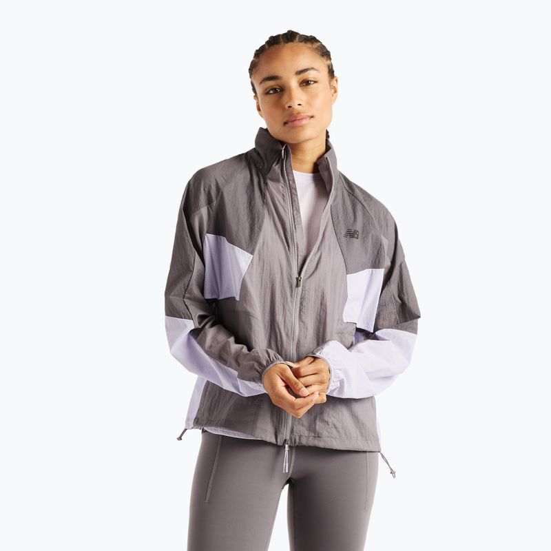 Women's running jacket New Balance Reflective RC Jacket neptune grey