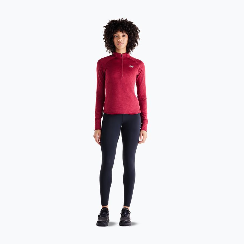 Women's running longsleeve New Balance Athletics Heat Grid 1/2 Zip podium red 2