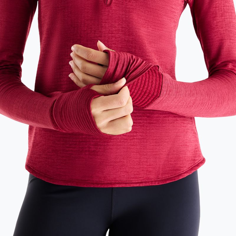 Women's running longsleeve New Balance Athletics Heat Grid 1/2 Zip podium red 6