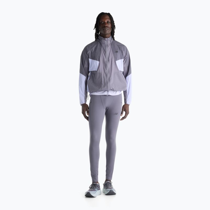 Men's running jacket New Balance Reflective RC Jacket off-line grey/smoked violet 2