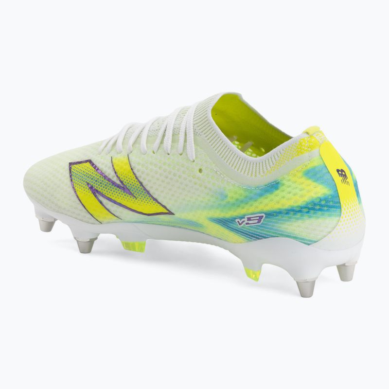 Football boots New Balance Furon Elite V9 SG white/alkaline green 3