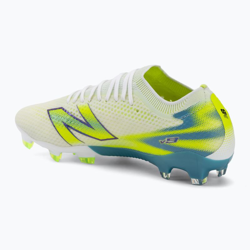 Football boots New Balance Furon Pro V9 FG white/alkaline green 3