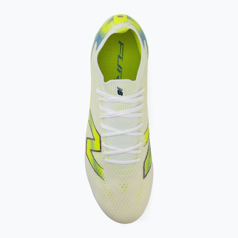 Football boots New Balance Furon Pro V9 FG white/alkaline green 5