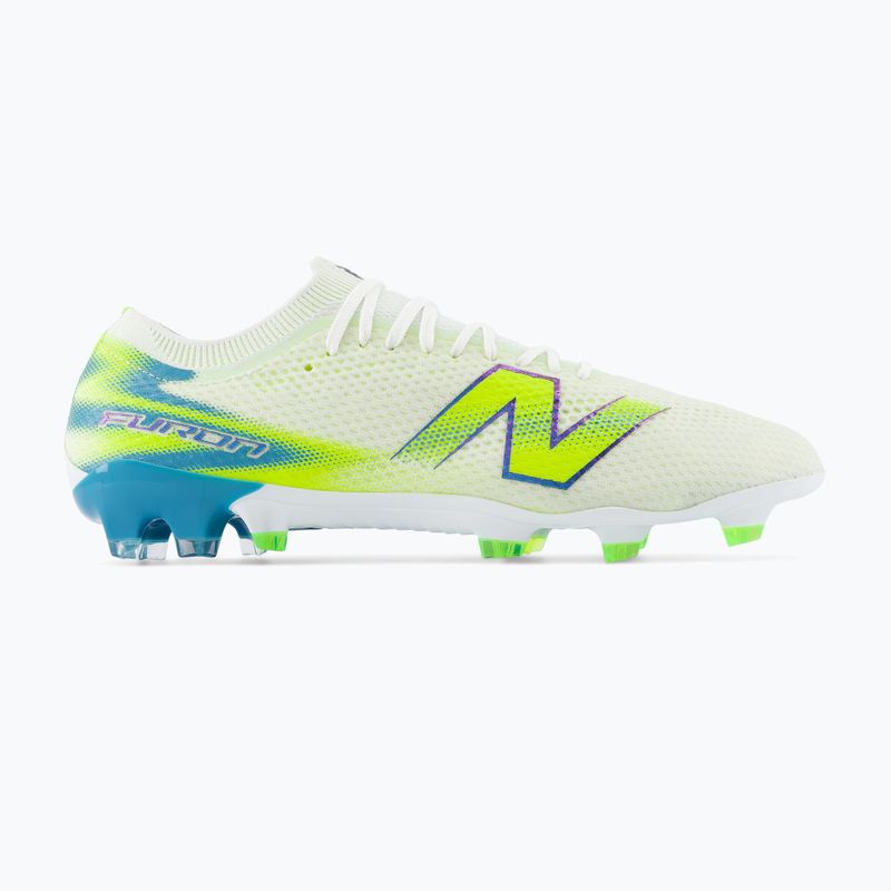 Football boots New Balance Furon Pro V9 FG white/alkaline green 2
