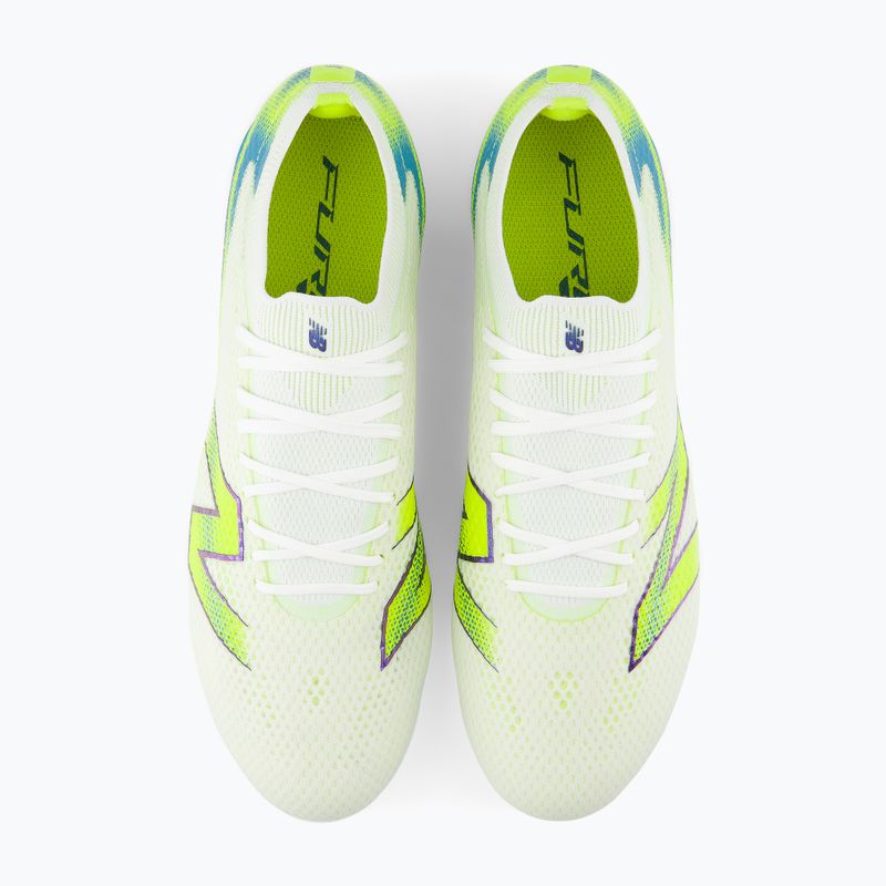 Football boots New Balance Furon Pro V9 FG white/alkaline green 6