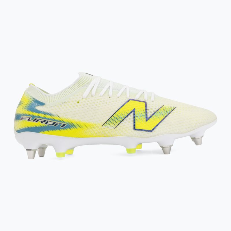 Football boots New Balance Furon Pro V9 SG white/alkaline green 2