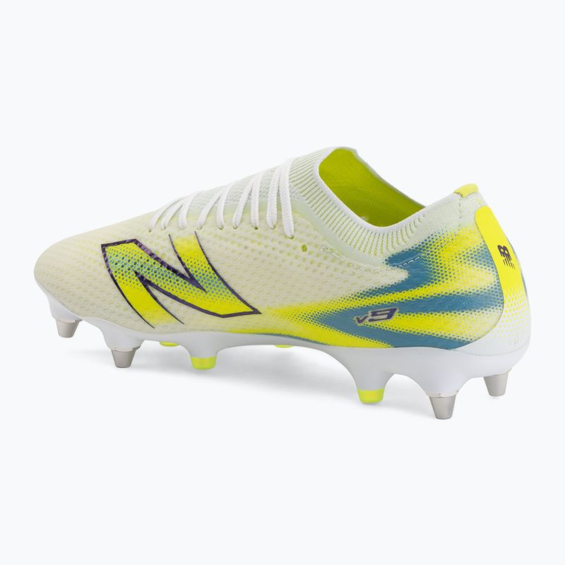Football boots New Balance Furon Pro V9 SG white/alkaline green 3
