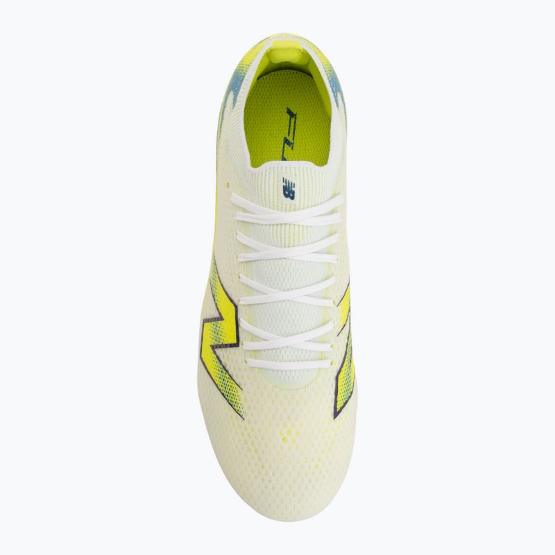 Football boots New Balance Furon Pro V9 SG white/alkaline green 5