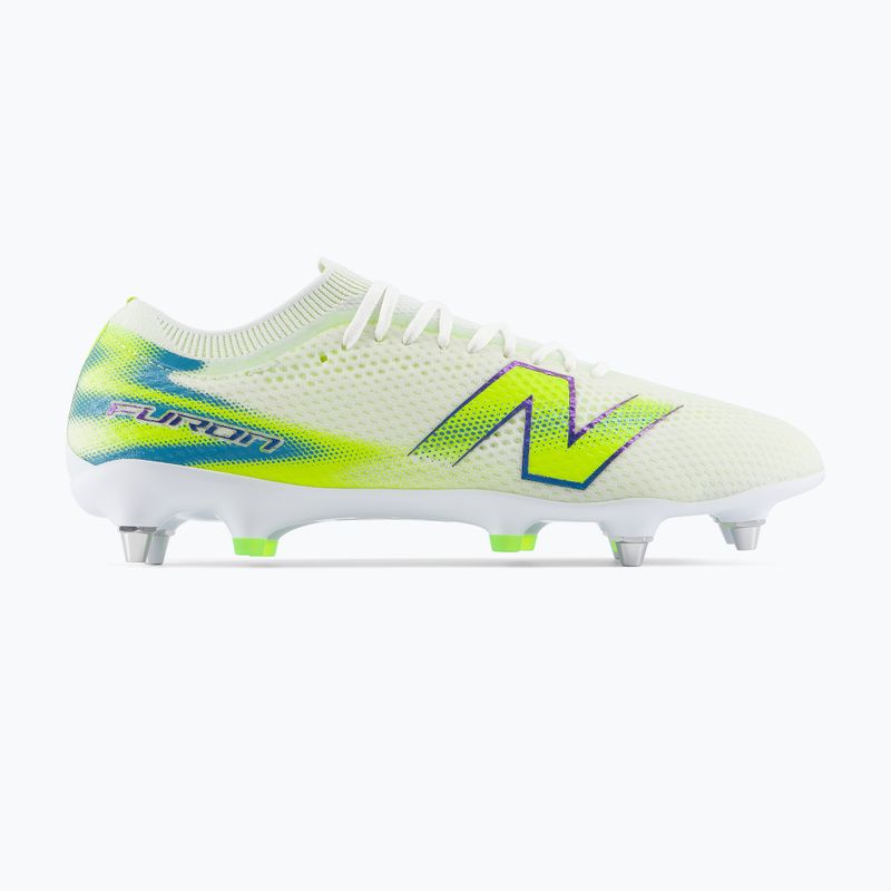 Football boots New Balance Furon Pro V9 SG white/alkaline green 2
