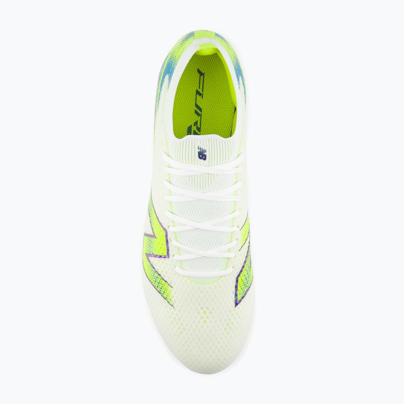 Football boots New Balance Furon Pro V9 SG white/alkaline green 5