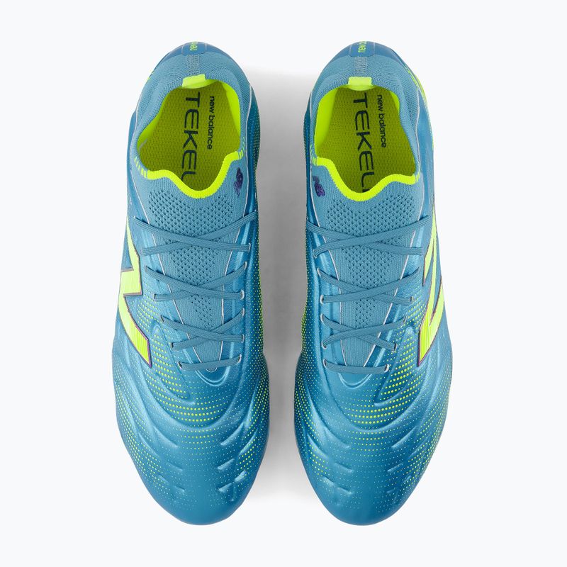 Football boots New Balance Tekela Elite Low V5 FG metallic blue/alkaline green/team navy 5