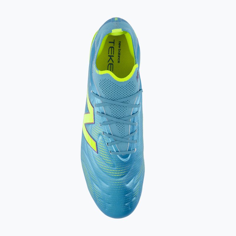 Football boots New Balance Tekela Elite Low V5 SG metallic blue/alkaline green/team navy 4