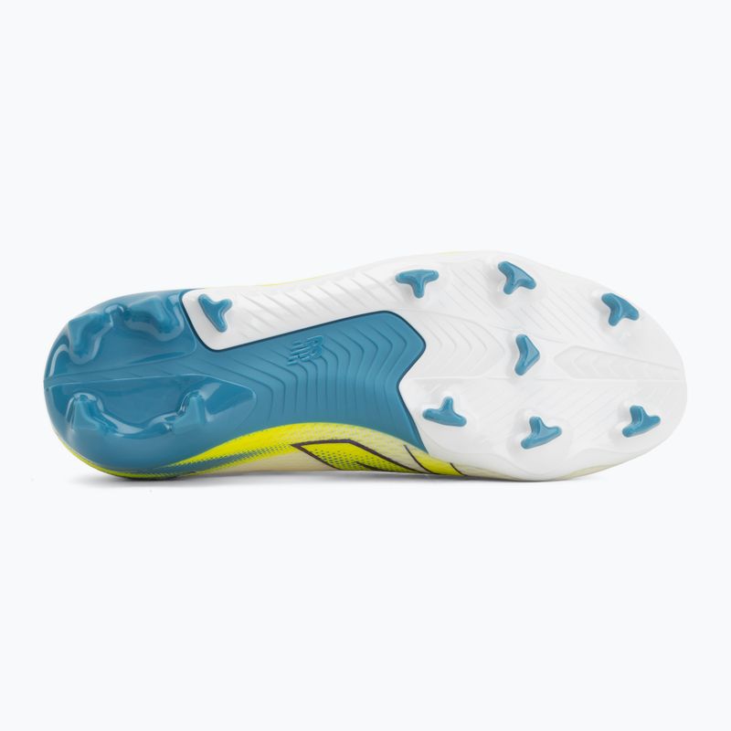 Children's football boots New Balance Furon Team V9 FG white/alkaline green 4