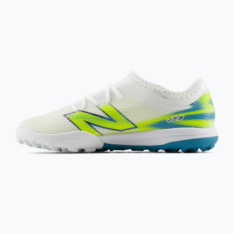 Children's football boots New Balance Furon Team V9 TF white/alkaline green 2