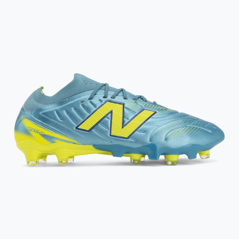 Football boots New Balance Tekela Pro Low V5 FG metallic blue/alkaline green/Team Navy 2