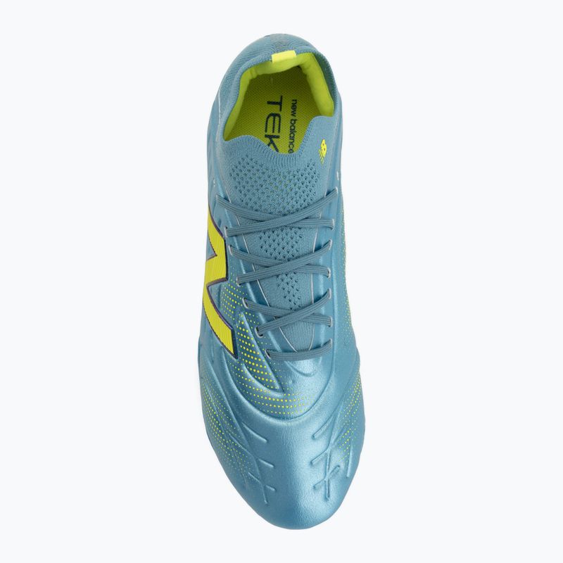 Football boots New Balance Tekela Pro Low V5 FG metallic blue/alkaline green/Team Navy 5
