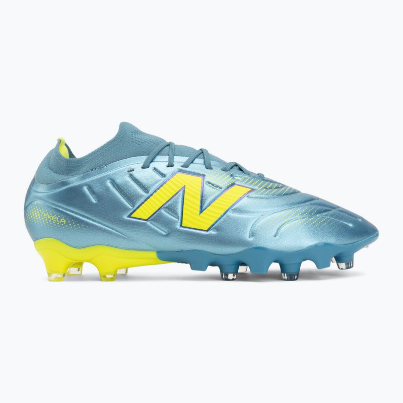 Football boots New Balance Tekela Team Low V5 FG metallic blue/alkaline green/team navy 2
